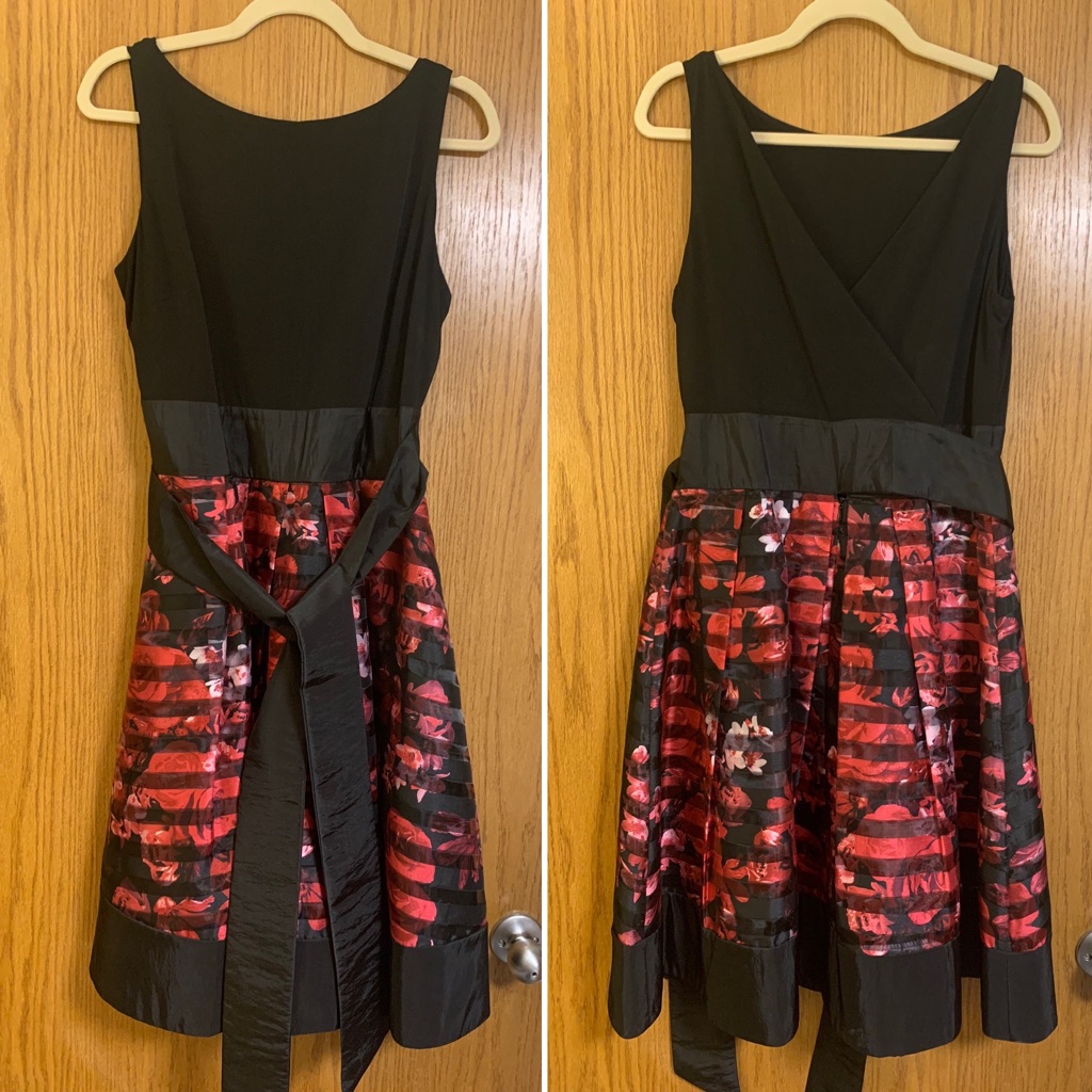 Formal Fit-And-Flair Dress With Waist Tie